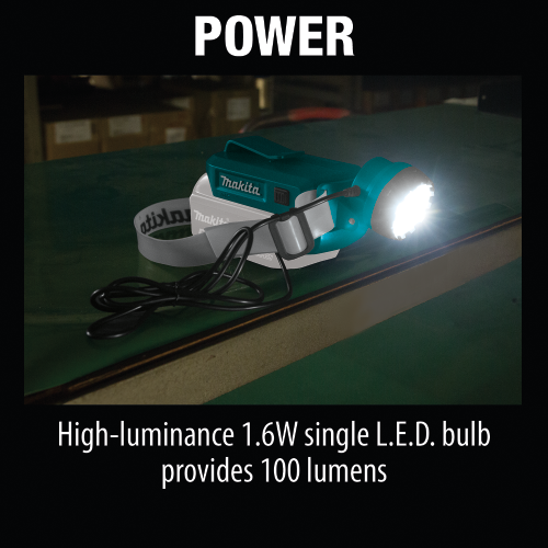 Makita DML800 18 V LXT Lithium‑Ion Cordless L.E.D. Headlamp, Headlamp Only