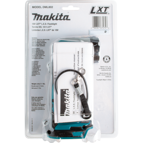 Makita DML802 18 V LXT Lithium‑Ion Cordless L.E.D. Flashlight, Flashlight Only