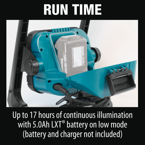 Makita DML805 18 V LXT Lithium‑Ion Cordless/Corded 20 L.E.D. Work Light, Light Only