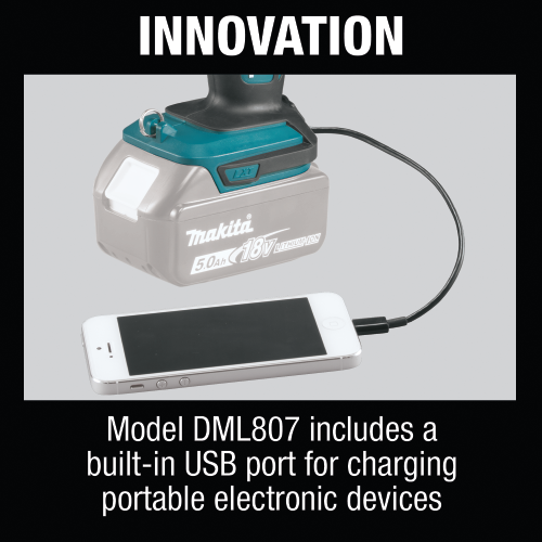 Makita DML807 18 V LXT Lithium‑Ion Cordless L.E.D. Lantern/Flashlight, Flashlight Only