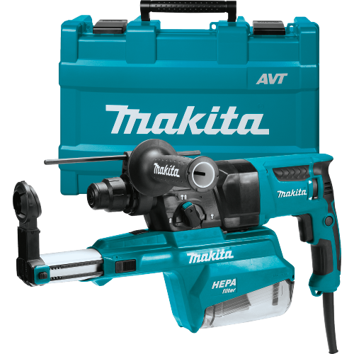 Makita HR2651 1 in. SDS‑PLUS AVT Rotary Hammer, w/ HEPA Dust Extractor (Pistol‑grip)