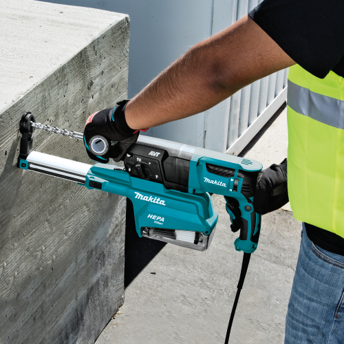 Makita HR2651 1 in. SDS‑PLUS AVT Rotary Hammer, w/ HEPA Dust Extractor (Pistol‑grip)