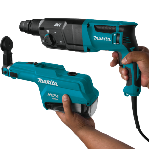 Makita HR2651 1 in. SDS‑PLUS AVT Rotary Hammer, w/ HEPA Dust Extractor (Pistol‑grip)