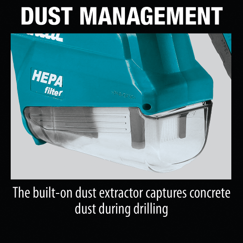 Makita HR2661 1 in. SDS‑PLUS AVT Rotary Hammer, w/ HEPA Dust Extractor (D‑handle)