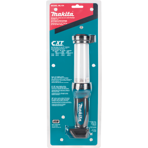 Makita ML104 12 V max CXT Lithium‑Ion Cordless L.E.D. Lantern/Flashlight, Flashlight Only