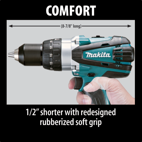 Makita XPH03MB 18 V LXT Lithium‑Ion Cordless 1/2 in. Hammer Driver‑Drill Kit (4.0Ah)