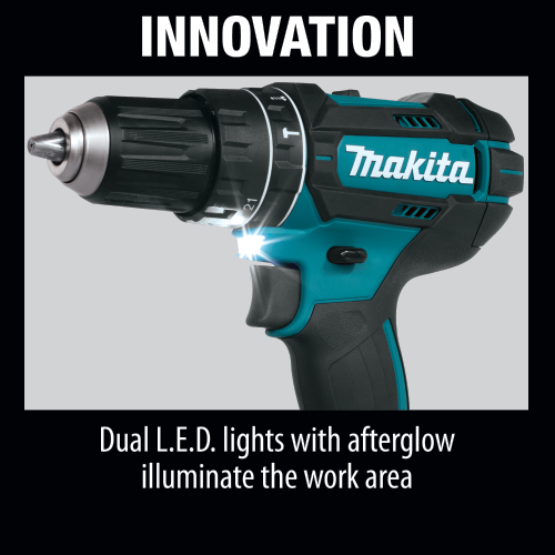 Makita XPH10R 18 V LXT Lithium‑Ion Compact Cordless 1/2 in. Hammer Driver‑Drill Kit (2.0Ah)
