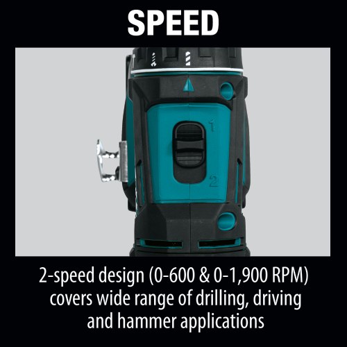 Makita XPH10R 18 V LXT Lithium‑Ion Compact Cordless 1/2 in. Hammer Driver‑Drill Kit (2.0Ah)