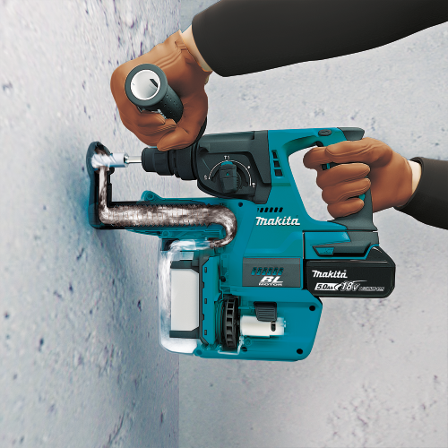 Makita XRH011TX 18 V LXT Lithium‑Ion Brushless Cordless 1 in. SDS‑PLUS Rotary Hammer Kit, w/ HEPA Dust Extractor (5.0Ah)