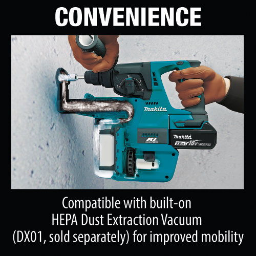 Makita XRH01T 18 V LXT Lithium‑Ion Brushless Cordless 1 in. 
SDS‑PLUS Rotary Hammer Kit (5.0Ah)