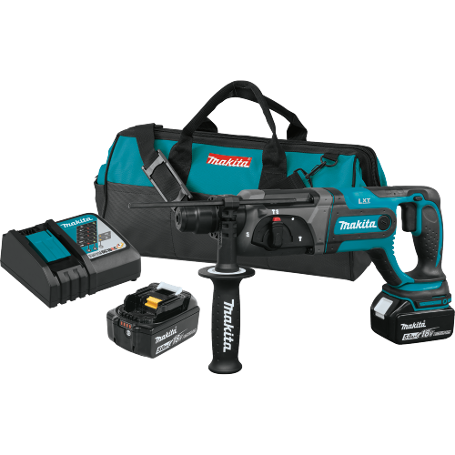 Makita XRH04T 18 V LXT Lithium‑Ion Cordless 7/8 in. SDS‑PLUS Rotary Hammer Kit, (5.0Ah)