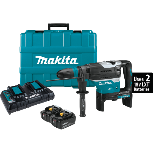 Makita XRH07PTUN 36 V (18 V X2) LXT Brushless 1‑9/16 in. SDS‑MAX Advanced AVT Rotary Hammer Kit, AFT, AWS (5.0Ah)
