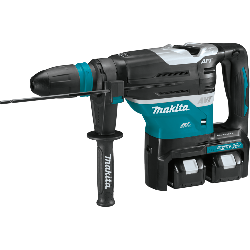 Makita XRH07PTUN 36 V (18 V X2) LXT Brushless 1‑9/16 in. SDS‑MAX Advanced AVT Rotary Hammer Kit, AFT, AWS (5.0Ah)