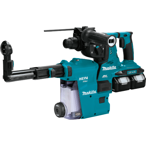 Makita XRH08PTW 36 V (18 V X2) LXT Brushless 1‑1/8 in. SDS‑PLUS AVT Rotary Hammer Kit, w/ HEPA Dust Extractor (5.0Ah)