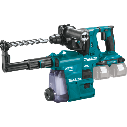 Makita XRH10ZW 36 V (18 V X2) LXT Brushless 1‑1/8 in. SDS‑PLUS AVT Rotary Hammer, w/ HEPA Dust Extractor, AFT, AWS Capable, Tool Only
