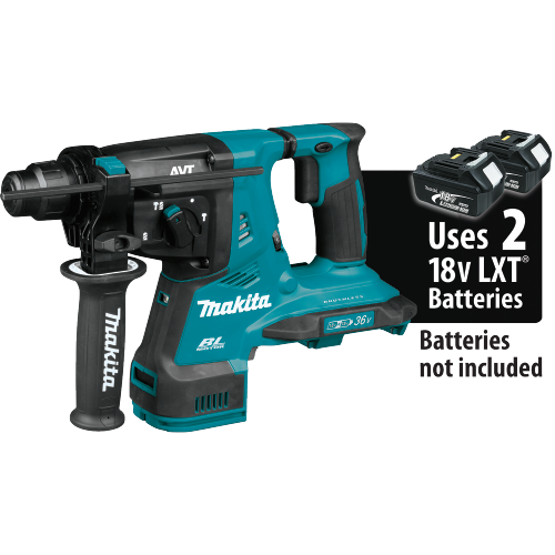 Makita XRH10Z 36 V (18 V X2) LXT Brushless 1‑1/8 in. SDS‑PLUS AVT Rotary Hammer, AFT, AWS Capable, Tool Only