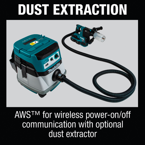 Makita XRH10Z 36 V (18 V X2) LXT Brushless 1‑1/8 in. SDS‑PLUS AVT Rotary Hammer, AFT, AWS Capable, Tool Only