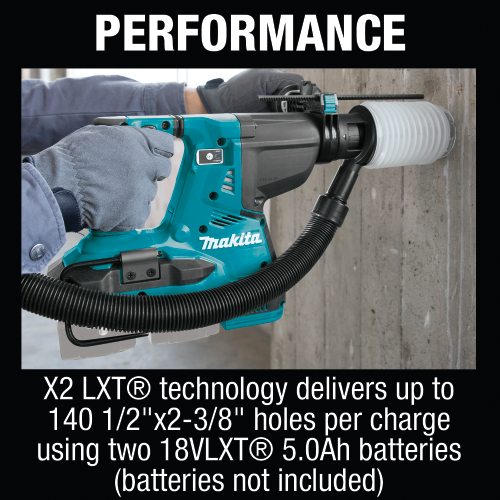 Makita XRH11Z 36 V (18 V X2) LXT Brushless 1‑1/8 in. SDS‑PLUS AVT Rotary Hammer, AFT, AWS Capable, Tool Only