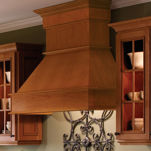 48" Silver-Metallic Straight Range Hood with Sirius Professional Style Ventilation, Cherry