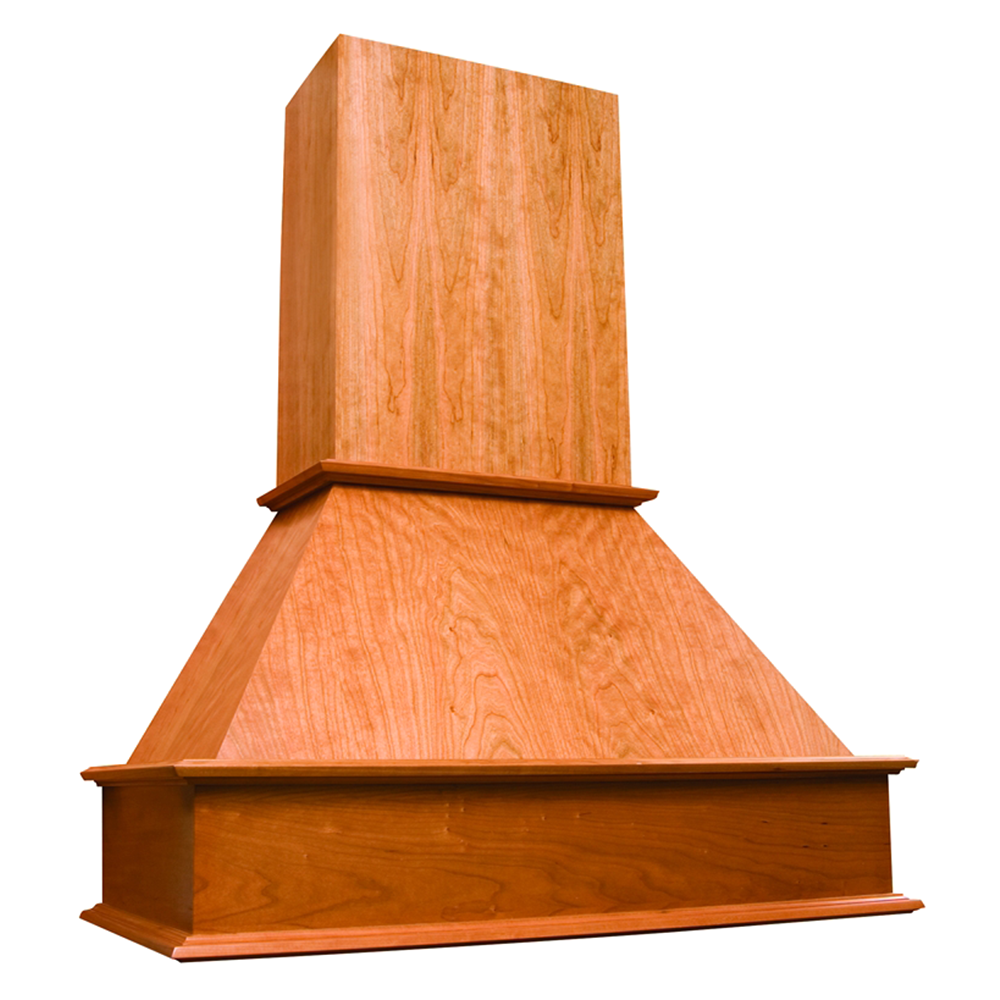48" Silver-Metallic Straight Range Hood with Sirius Professional Style Ventilation, Red Oak