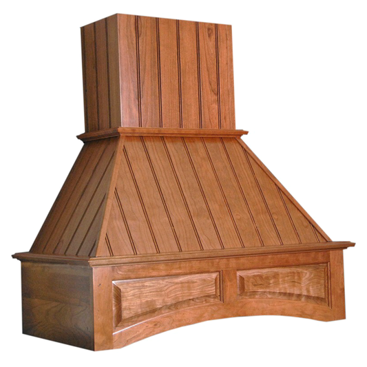 48" Silver-Metallic Arched Range Hood with Sirius Professional Style Ventilation, Maple