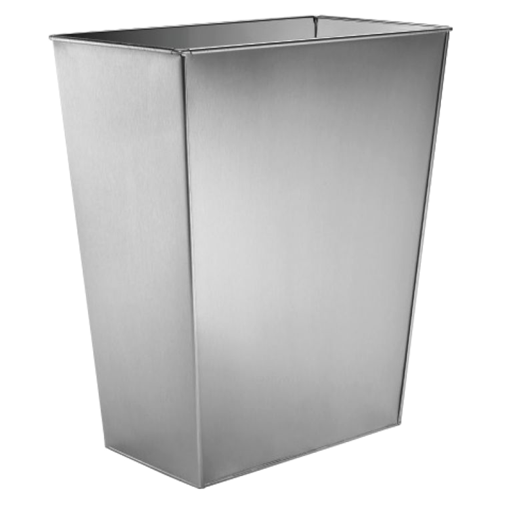 35 QT Replacement Bin for Trash System, Metallic Silver