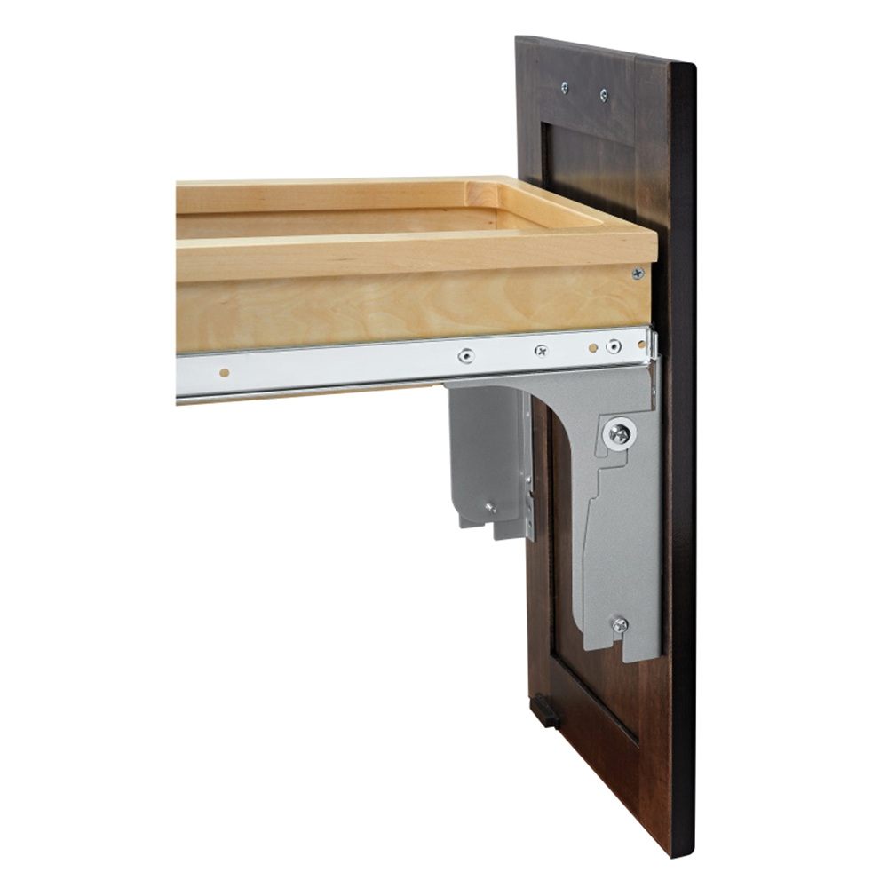 Four Bin 27 Qt Top-Mount Waste Container Pullout for 1-1/2" Face Frame, White