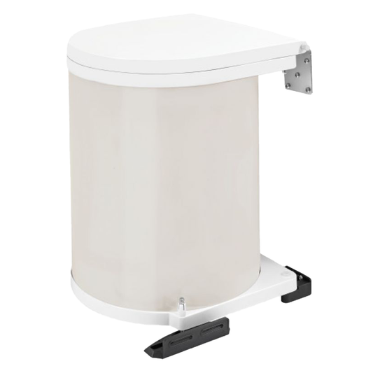 14 L Pivot Out Vanity Waste Container, White