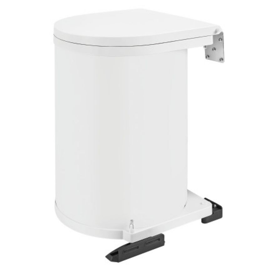 15 Liter Pivot-Out Waste Container for 14-3/4" Cabinet Opening, White