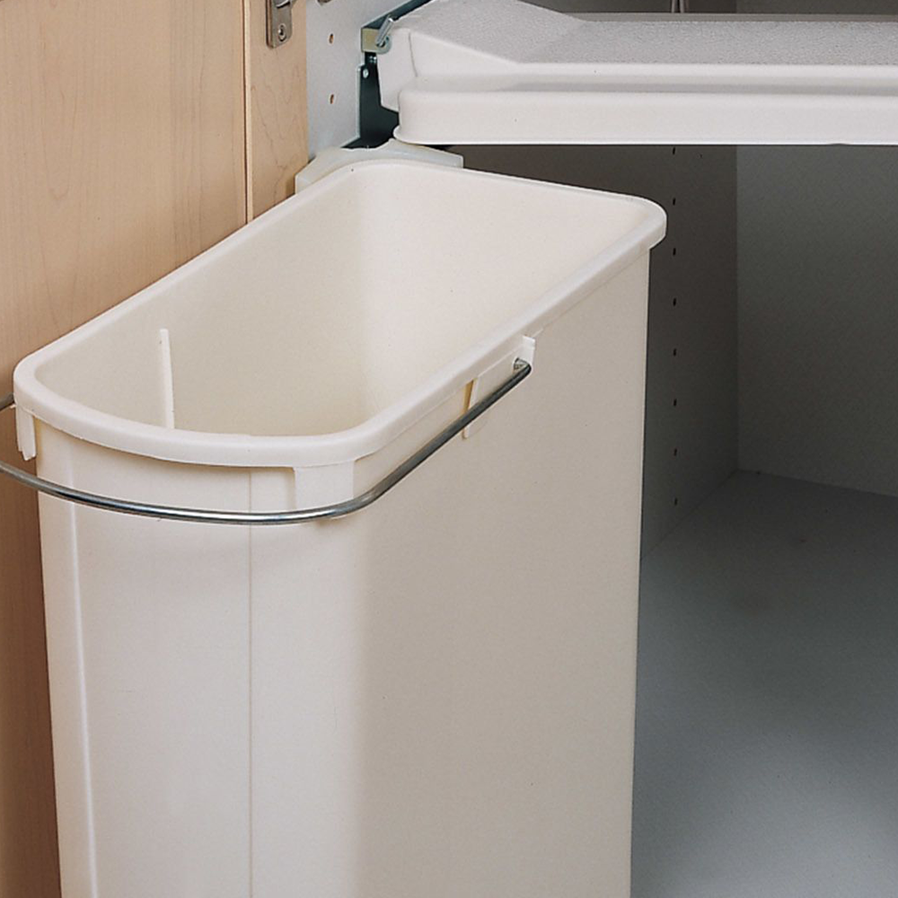 20 Liter Pivot-Out Waste Container for 16-1/4" Cabinet Opening, White