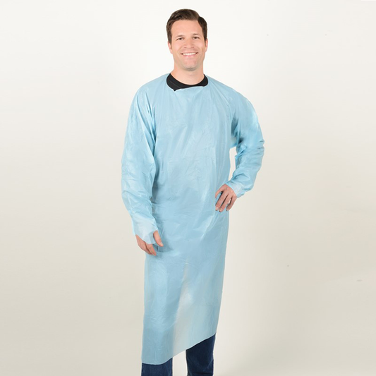 NS® Polyethylene Gown with Thumb Loop, 45" Long