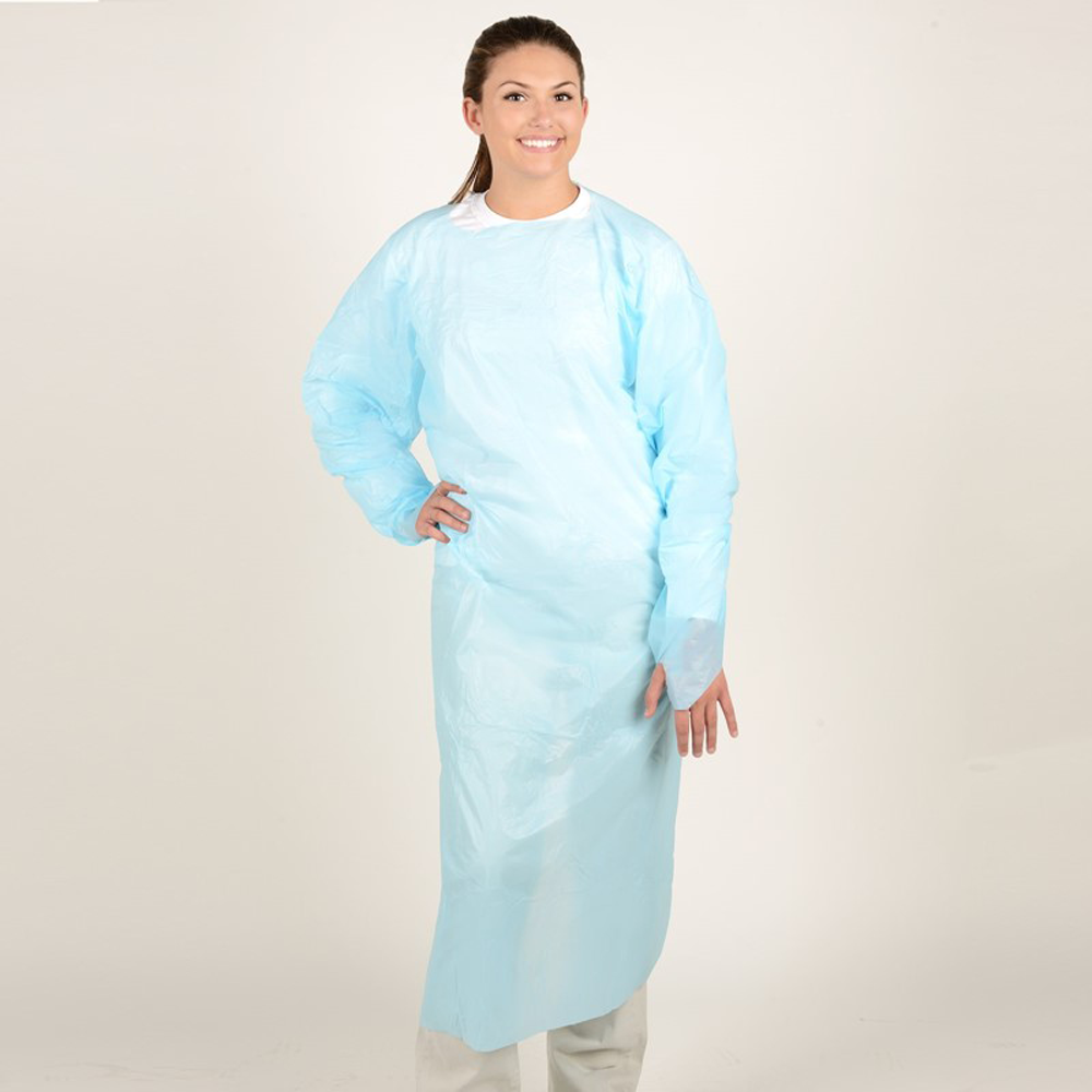 NS® Polyethylene Gown with Thumb Loop, 50" Long