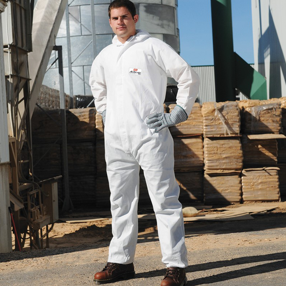 ActivGARD® Polypropylene Disposable Coverall Elastic with Wrist/Ankles/Collar/Hood, Large
