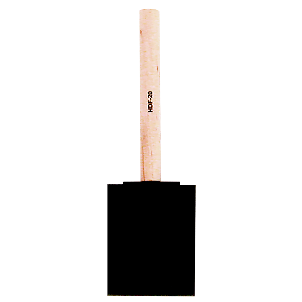 2" Foam Brush with Wood Handle